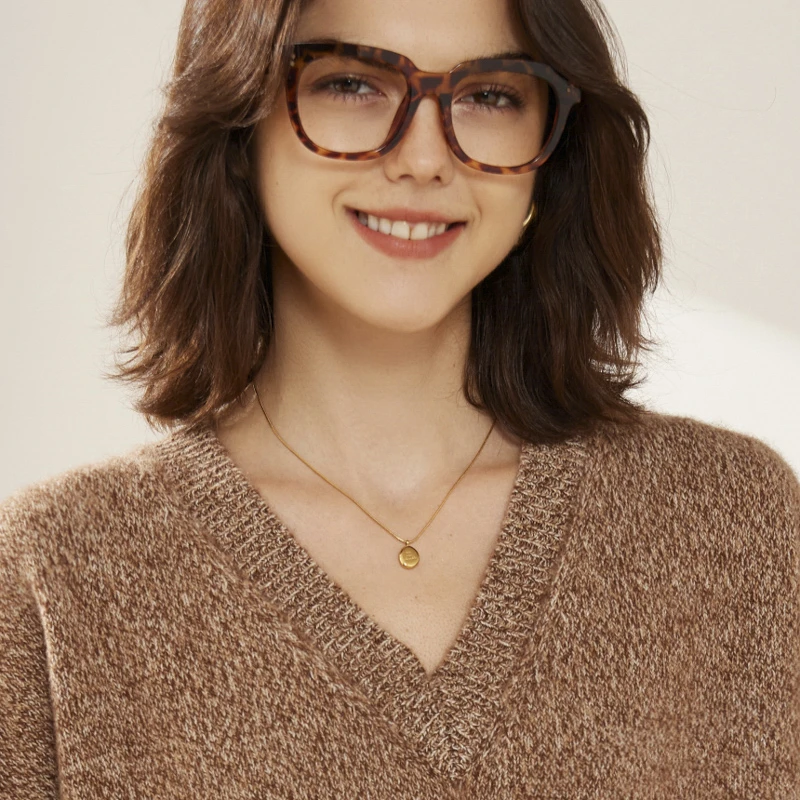 【新年特惠】女士500克纯山羊绒V领时尚三股慵懒风针织长袖套头衫