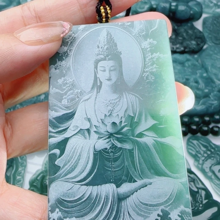漂***语翡翠未镶嵌颈饰多样性发货天然A货翡翠