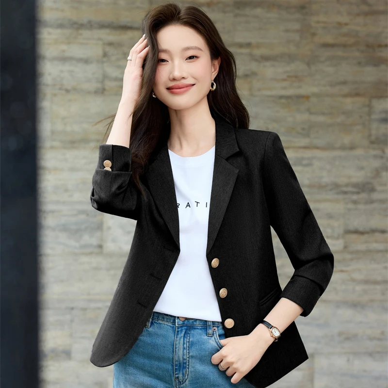 小个子职业西服外套女早秋新款休闲百搭OL通勤正装工作服长袖西装