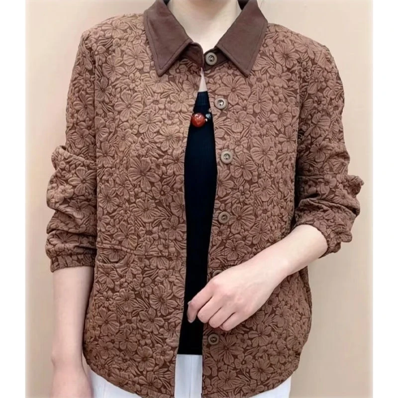 2025春秋新款百搭夹克衫修身显瘦妈妈装上衣洋气