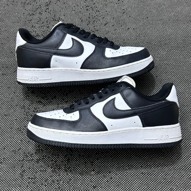 90新 NIKE/耐克 42码 空军一号 af1 黑白 id配色 复古板鞋