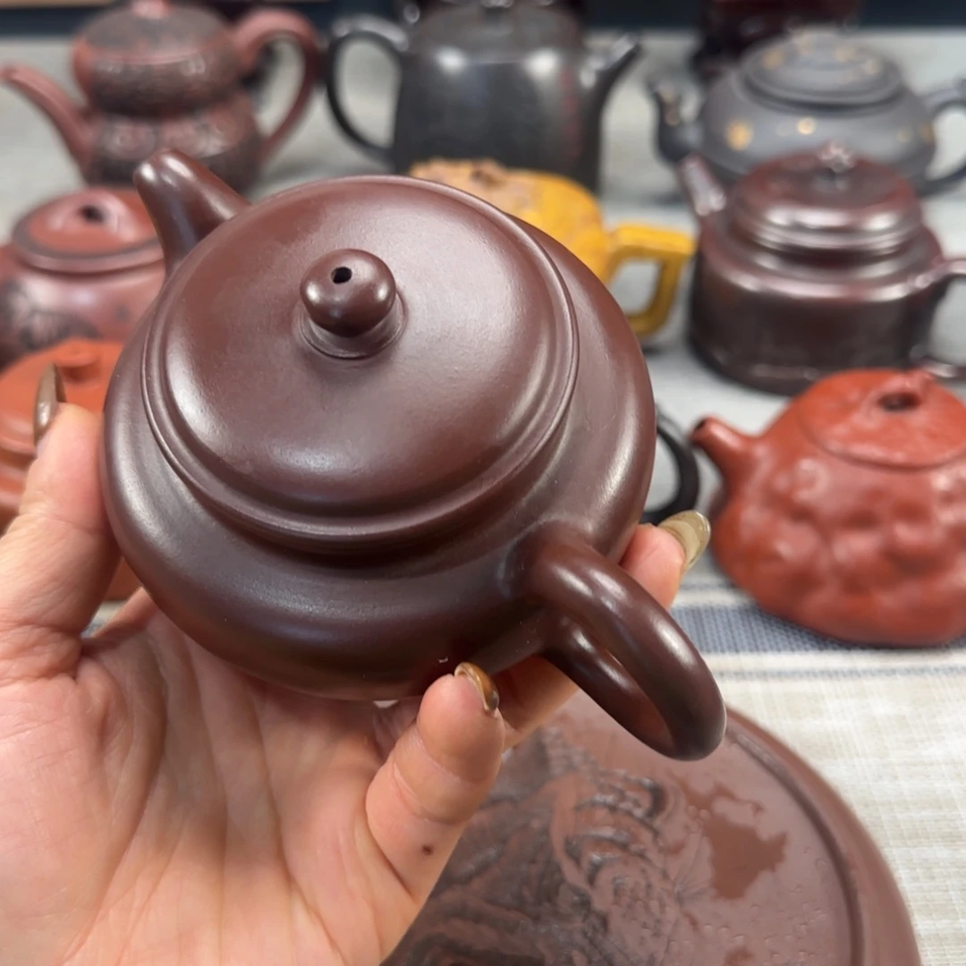 紫砂茶壶紫砂紫色紫砂