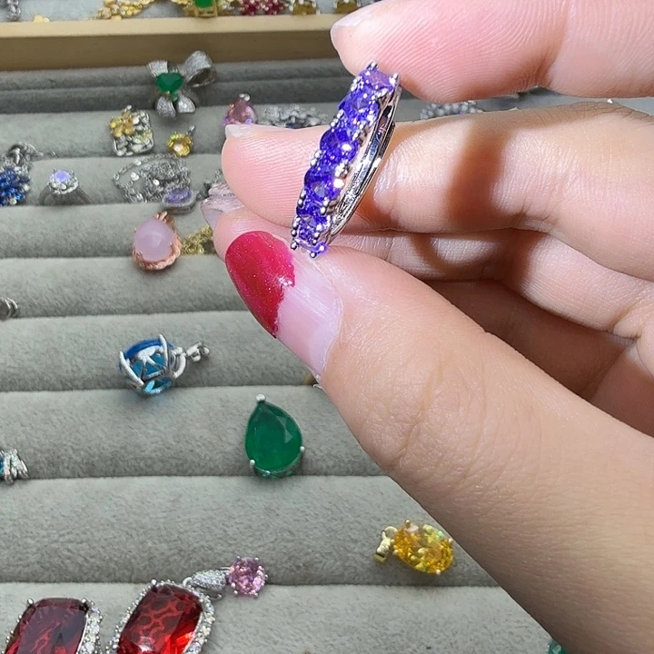 银S925镶嵌烟晶戒指