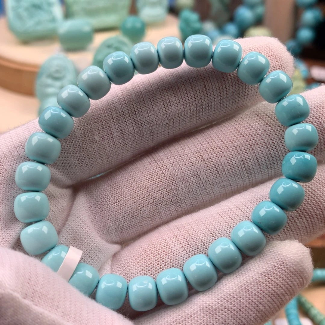 绿松石未镶嵌珠宝奇石7.5mm