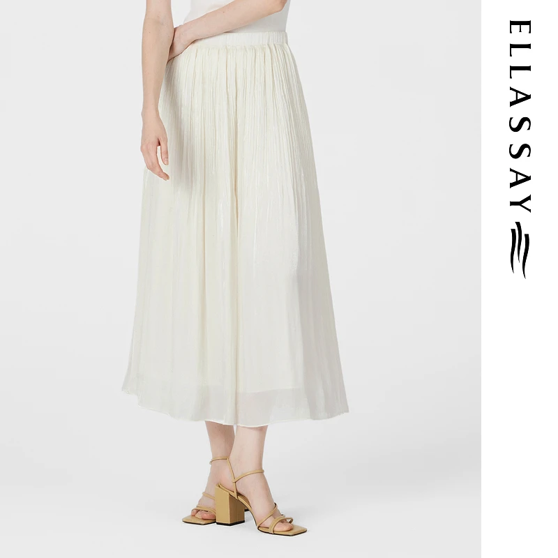 ELLASSAY歌力思2025早春新款优雅流光风智性风半身裙EWB362Q00700