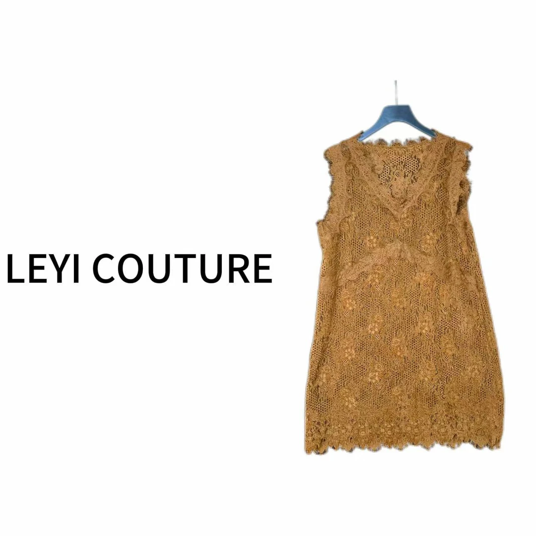 【 LEYI COUTURE】畑畑2025高端气质时尚“亚麻套装”时尚上衣