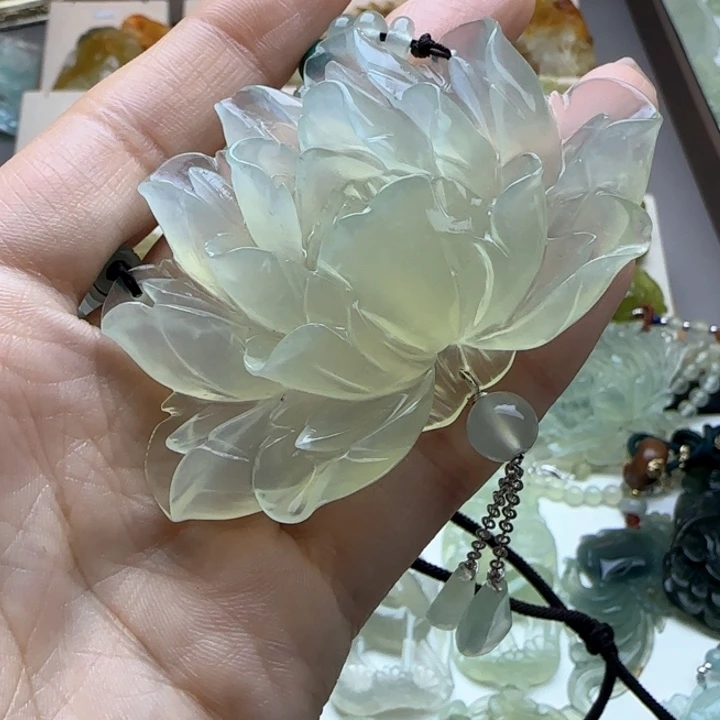 蛇纹石玉颈饰未镶嵌人***9