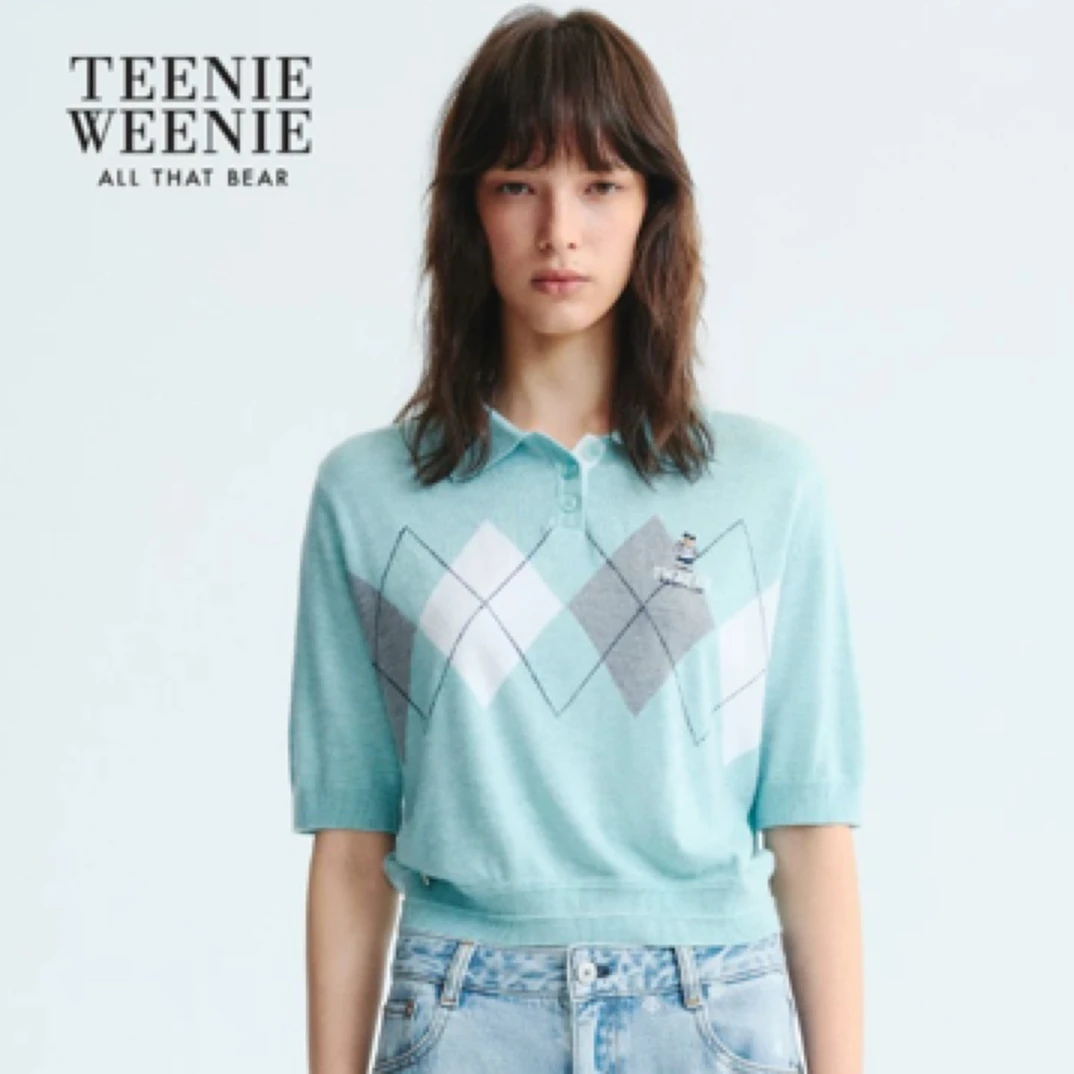 TeenieWeenie小熊女装毛针织衫2025秋季新款TTKW253802P