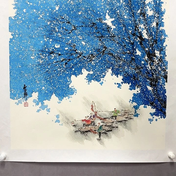 国画亲笔手绘放心去藏