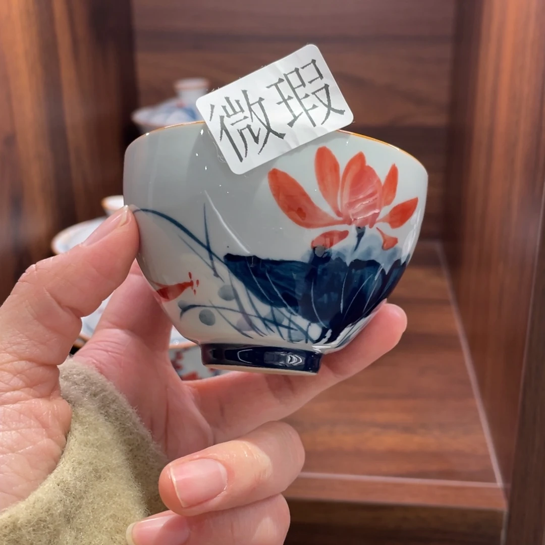 有瑕釉下彩纯手绘
