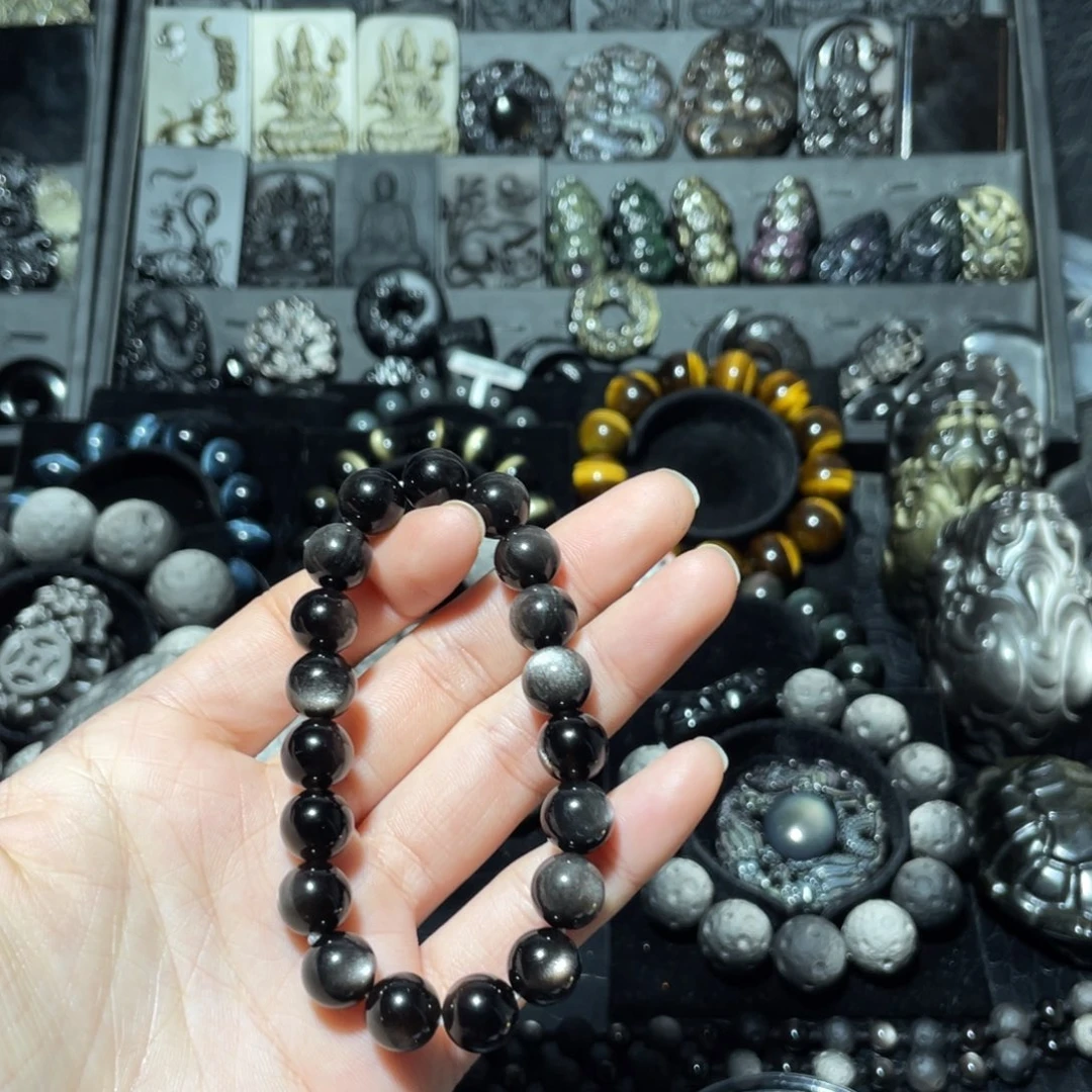 叽***3黑曜岩未镶嵌珠宝奇石