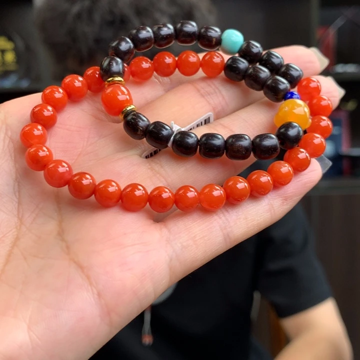 未镶嵌南红玛瑙南红玛瑙柿子红卡7