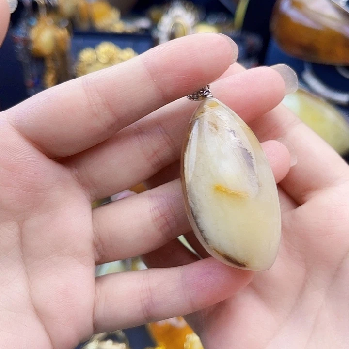 琥珀银S925镶嵌裸石