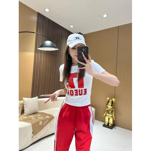 DA1700【数字米奇印花T恤】韩系夏季新款短袖米奇印花时尚休闲上衣