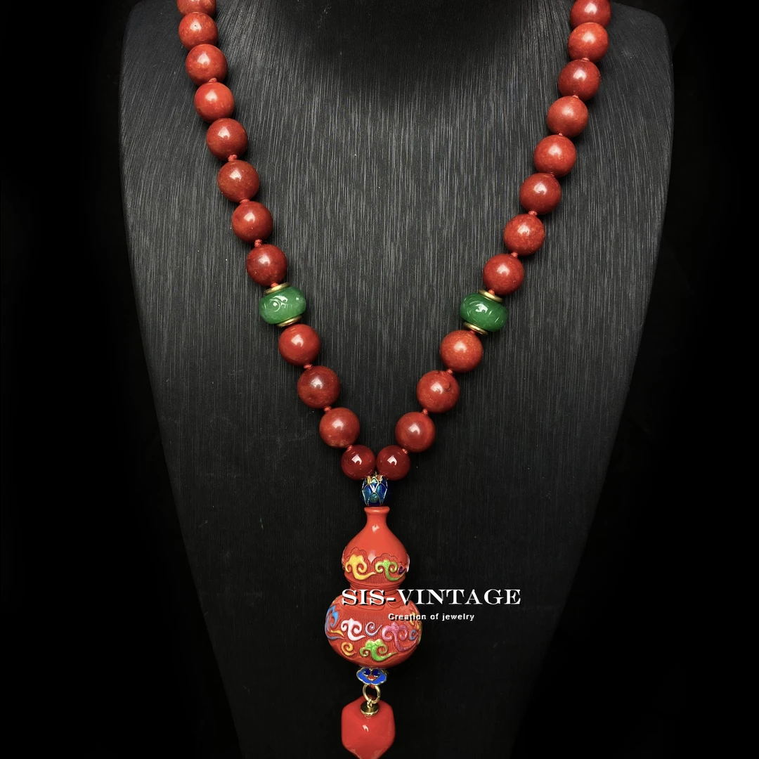 铜项链 纵天下 重工编织太太服国风项链旗袍毛衣链