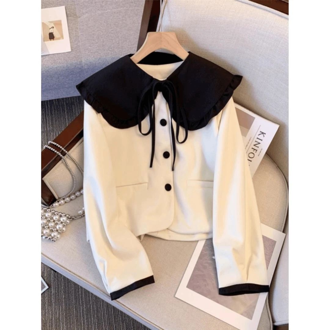 微胖茶系穿搭套装大码女装2023新款韩版小众清新美拉德两件套装