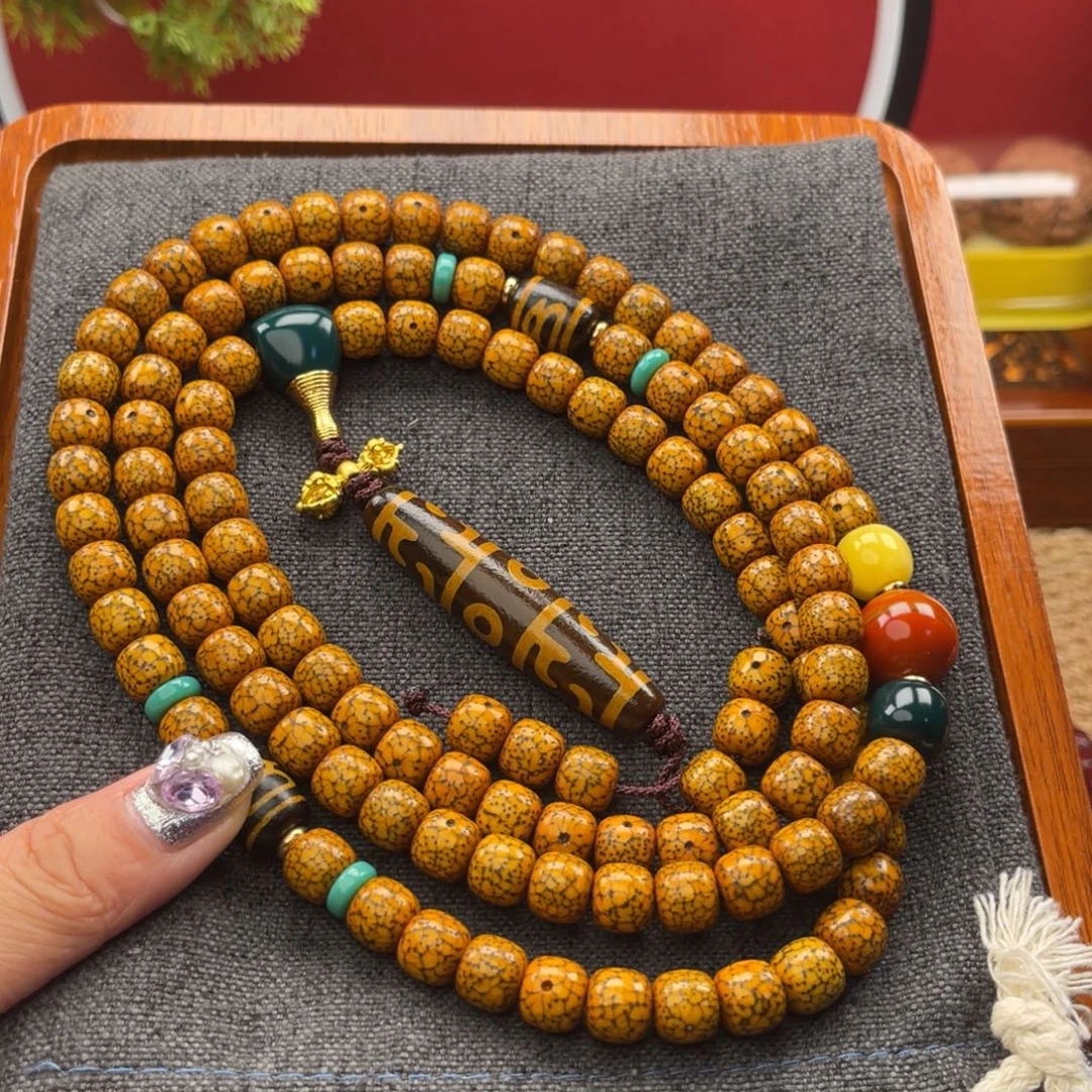 吊坠星月菩提老型桶珠星月