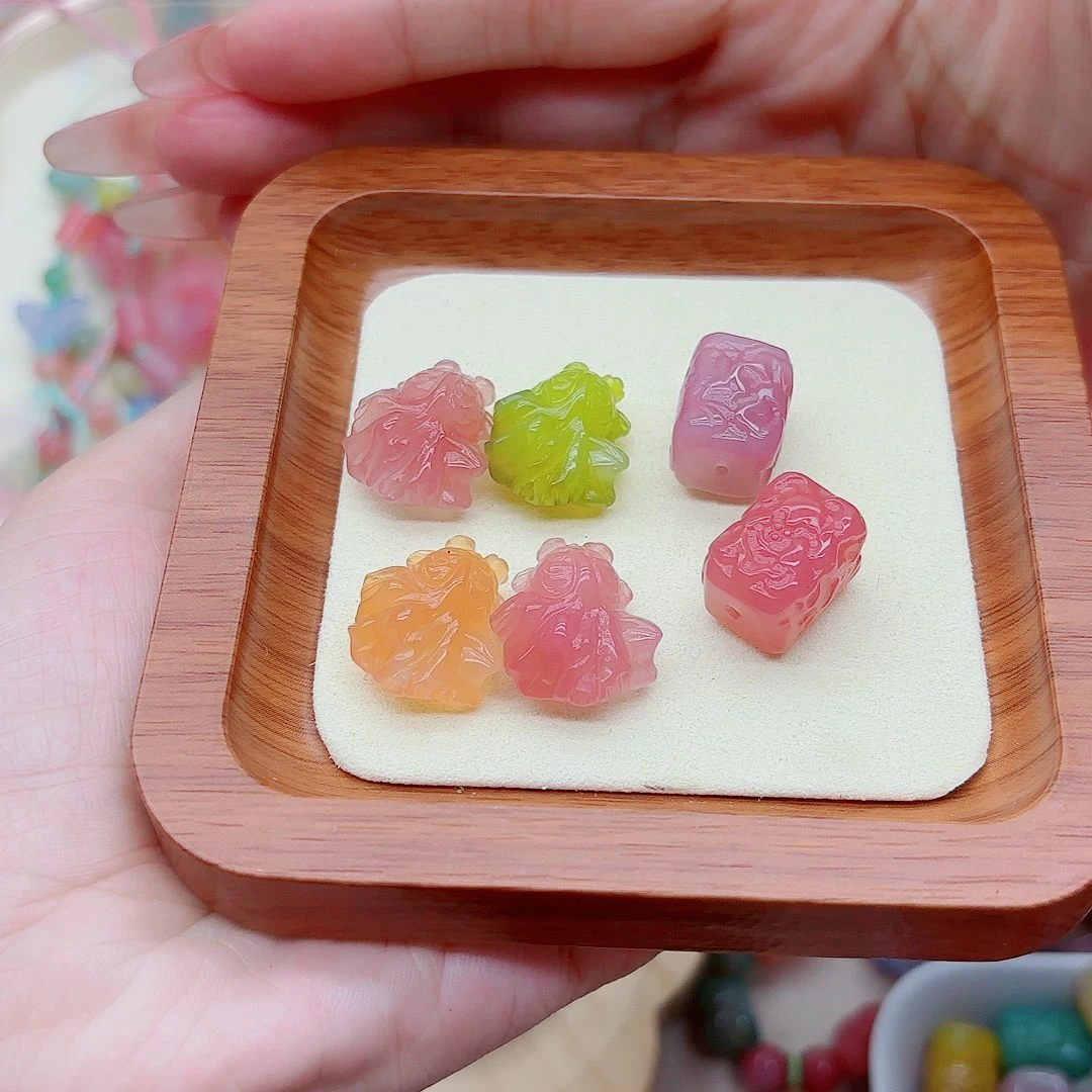 玛瑙/玉髓手链未镶嵌三***花盐源010