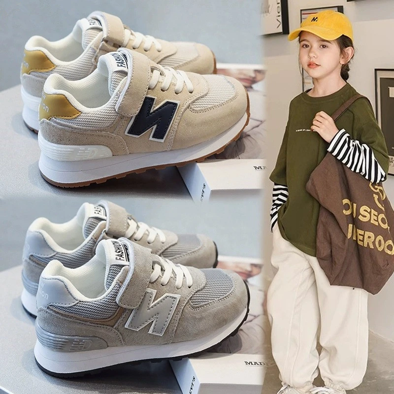 ABC男童鞋网面运动鞋2025春秋季女童透气软底阿甘鞋中大童休闲鞋