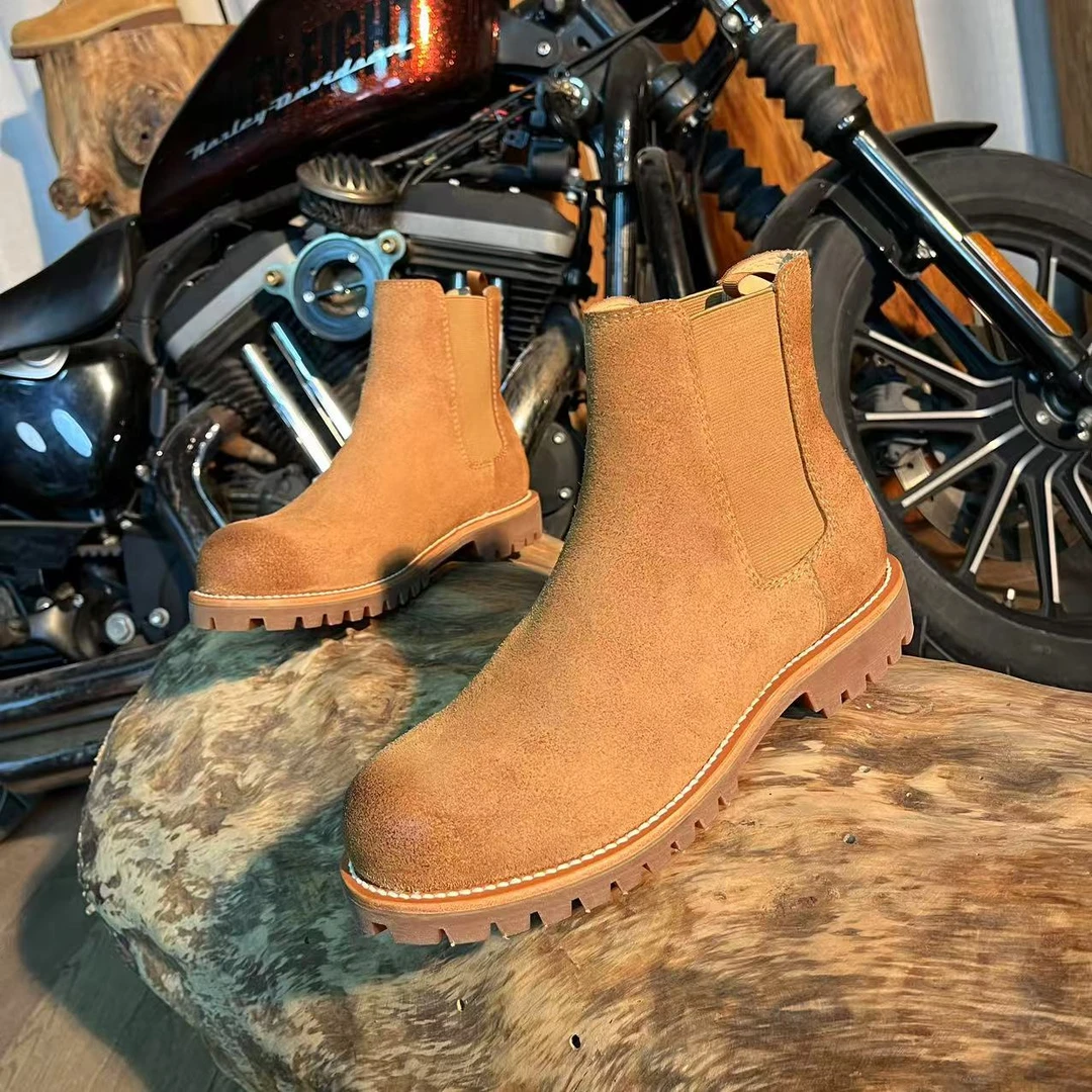 【成哥工装】高端固特异工艺切尔西工装靴男鞋美式复古潮鞋LZ0041