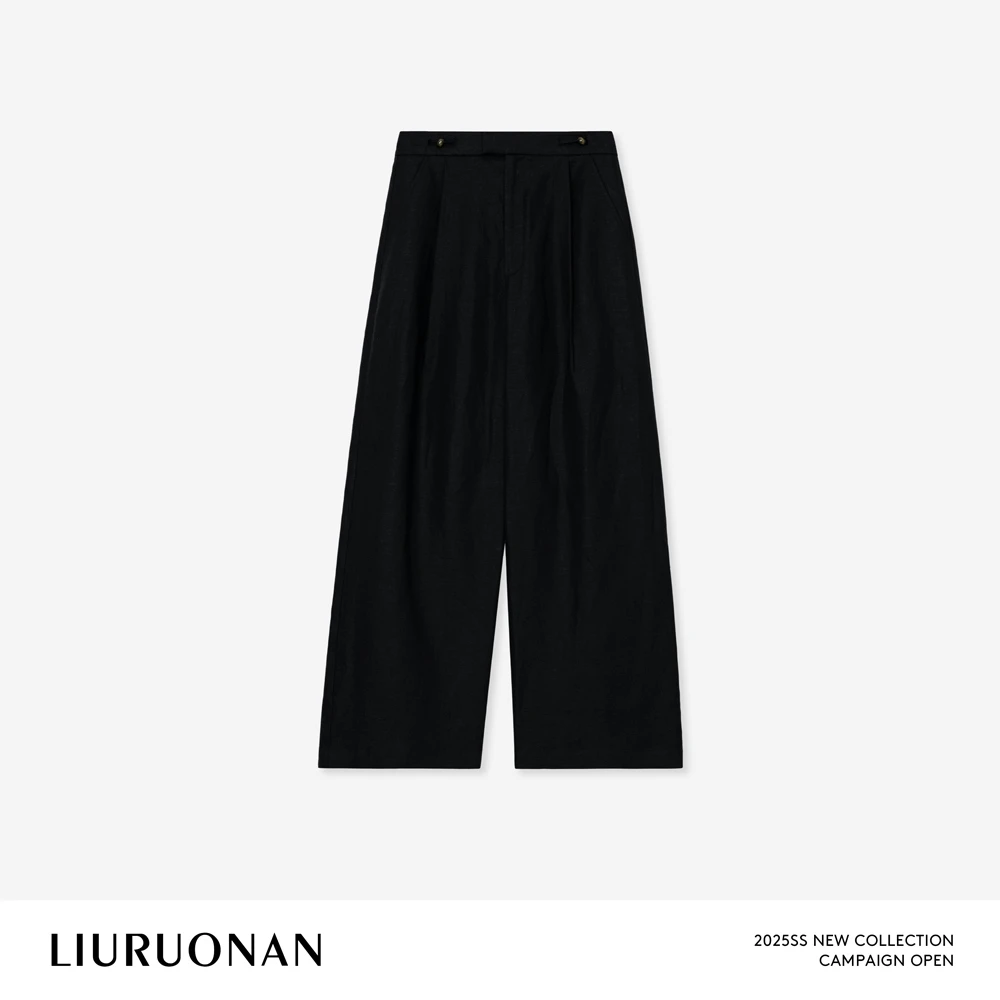 LIURUONAN 25SS【夏季通勤亚麻西裤】极简休闲舒适百搭薄款休闲裤女
