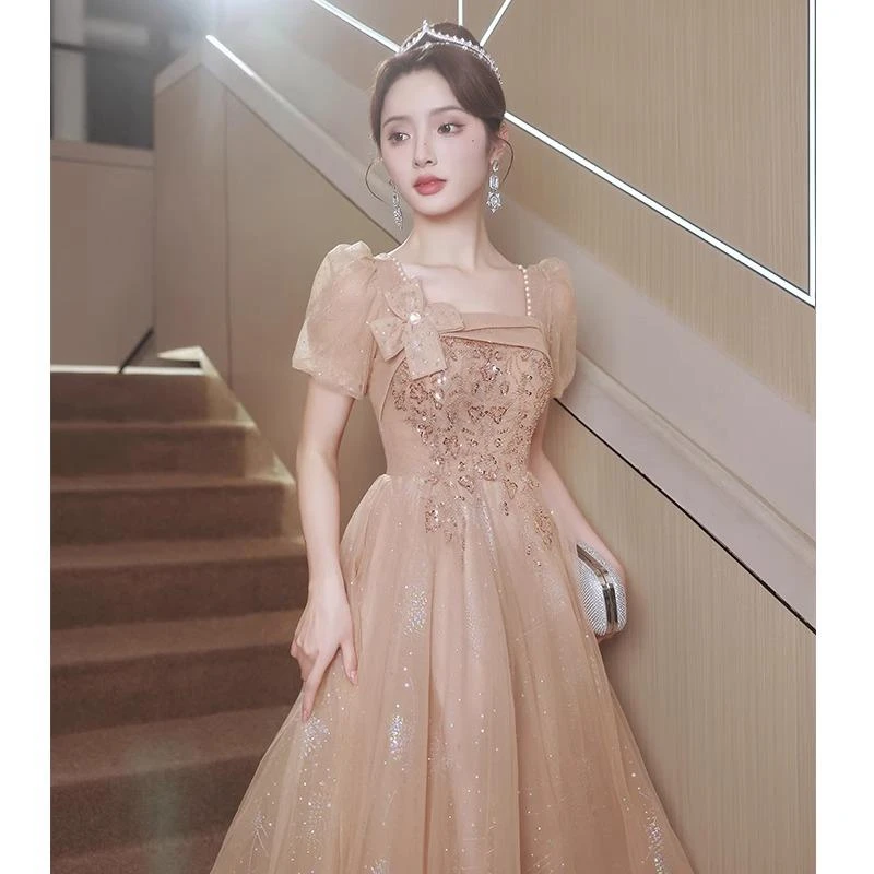 晚礼服女高级感小个子高端轻奢小众生日party连衣裙2025新款仙气