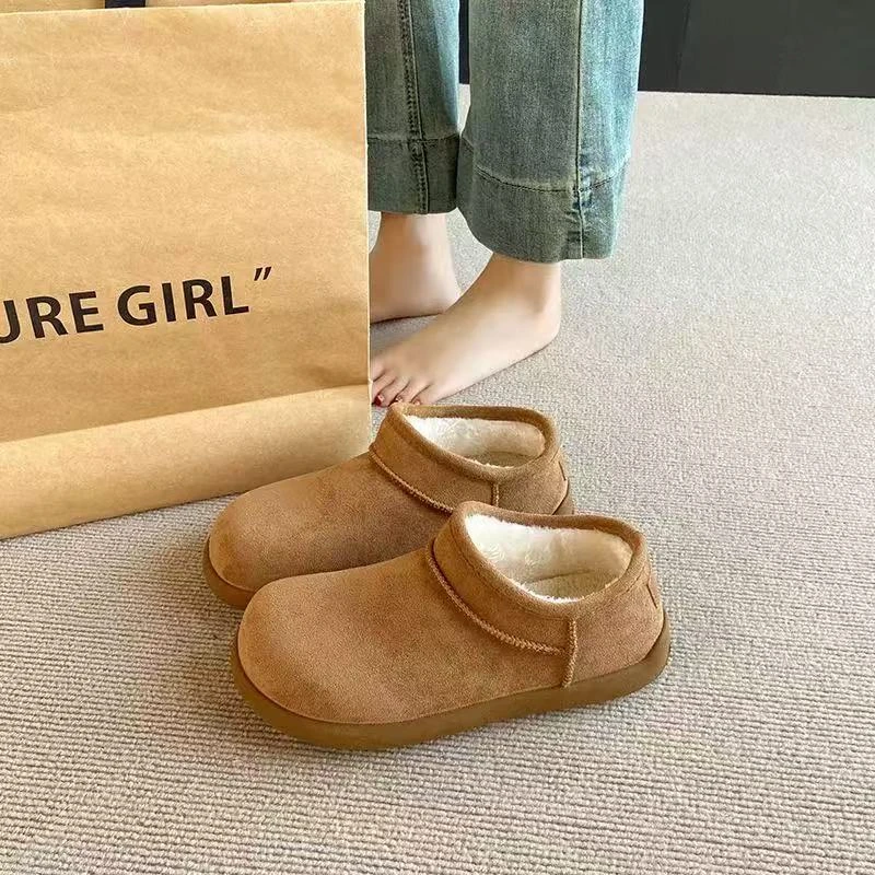 0587学院风休闲风潮流风雪地靴冬季复古港风棉鞋韩版纯色