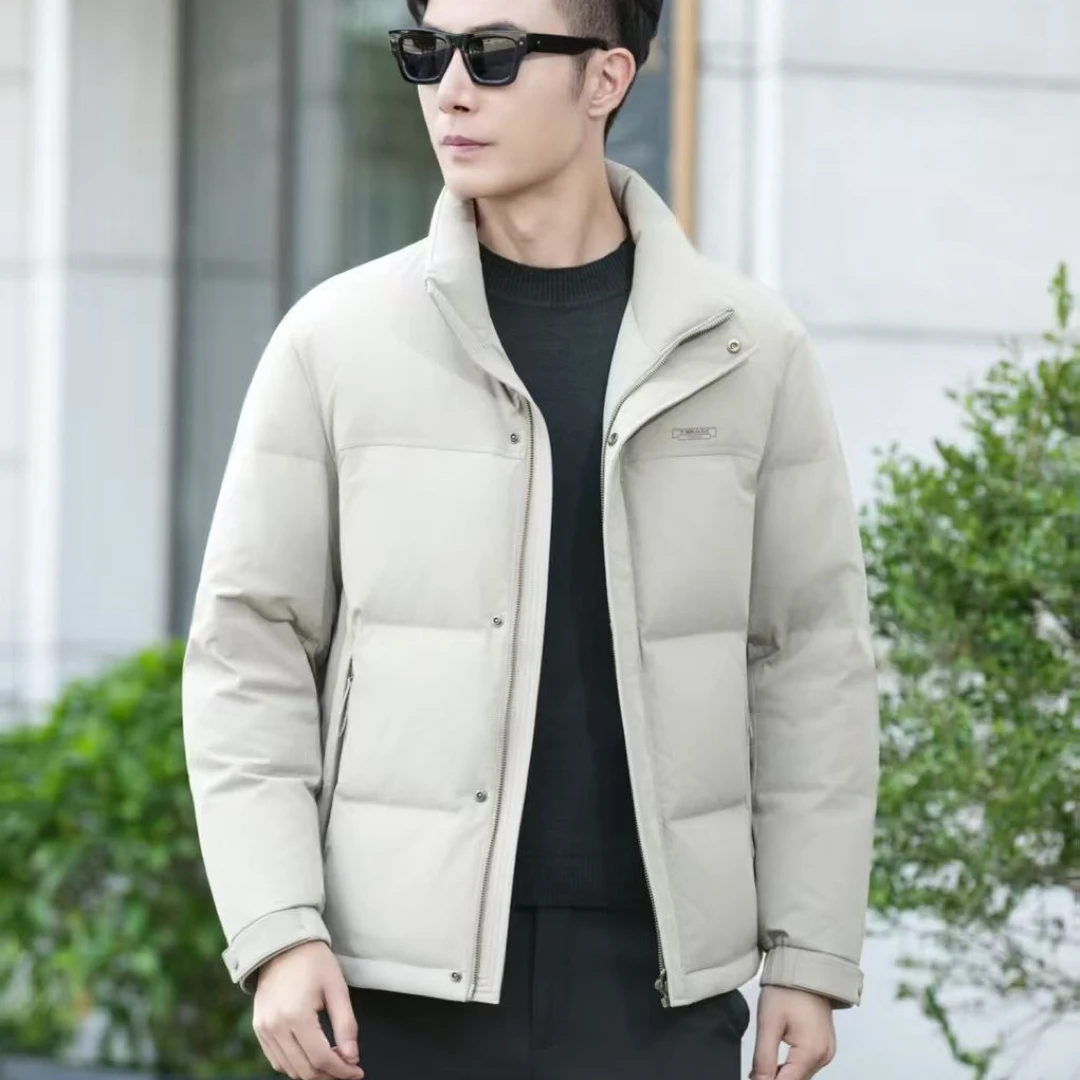 冬季高端羽绒服男短款防风保暖冬装时尚休闲冬季新款帅气立领外套