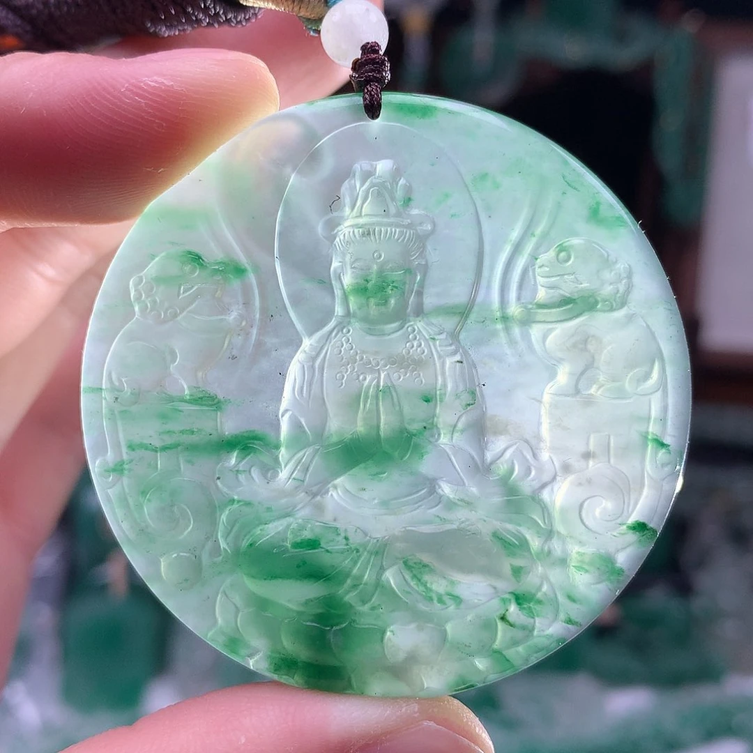 石英质玉吊坠(不含链)未镶嵌观音