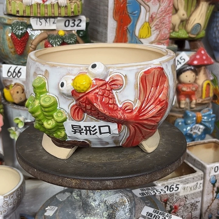 粗陶材质多肉花盆