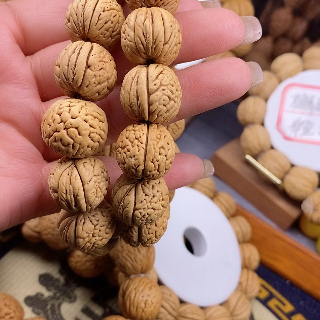 桃核手串简*虎皮肌肉1.8