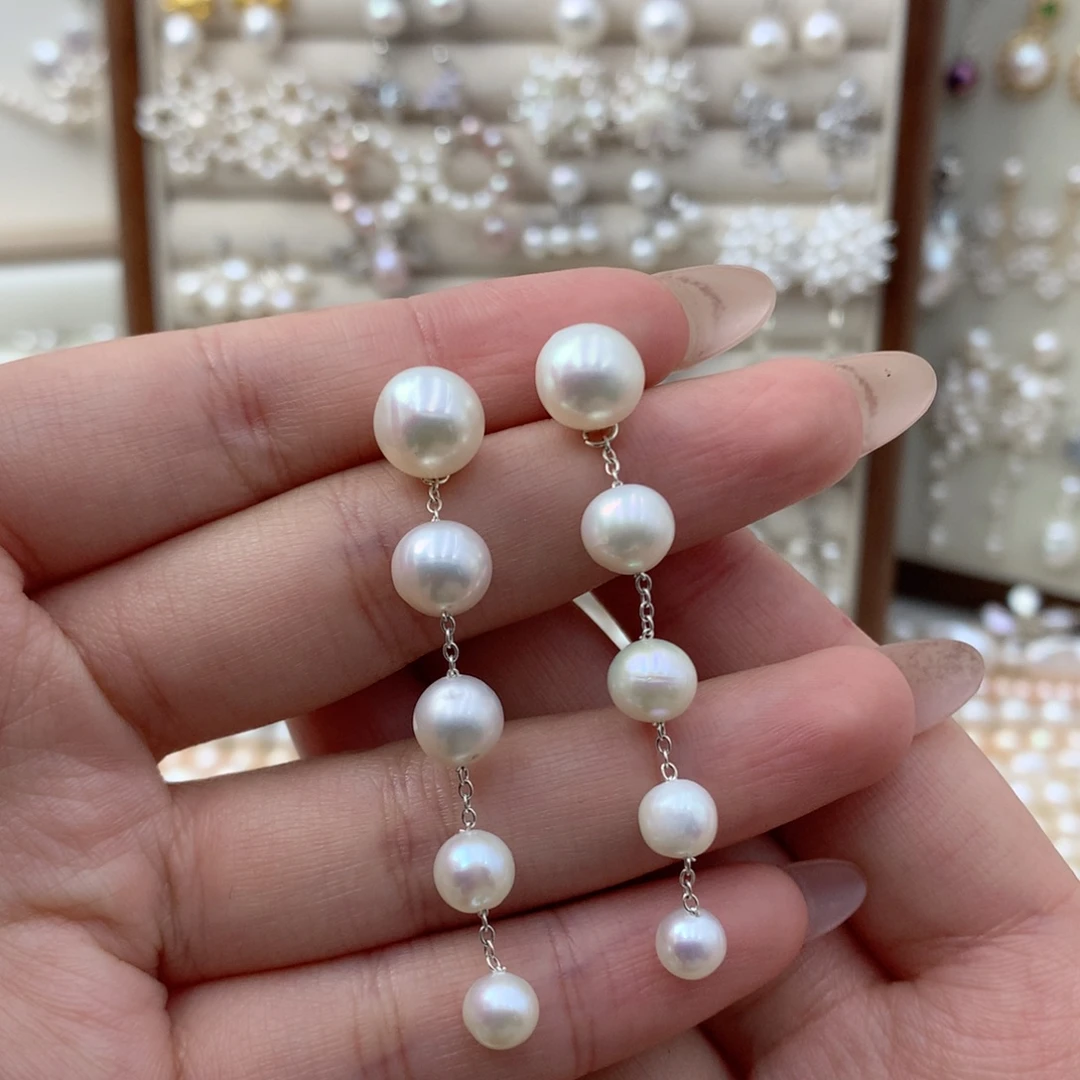 颈饰淡水珍珠钛钢