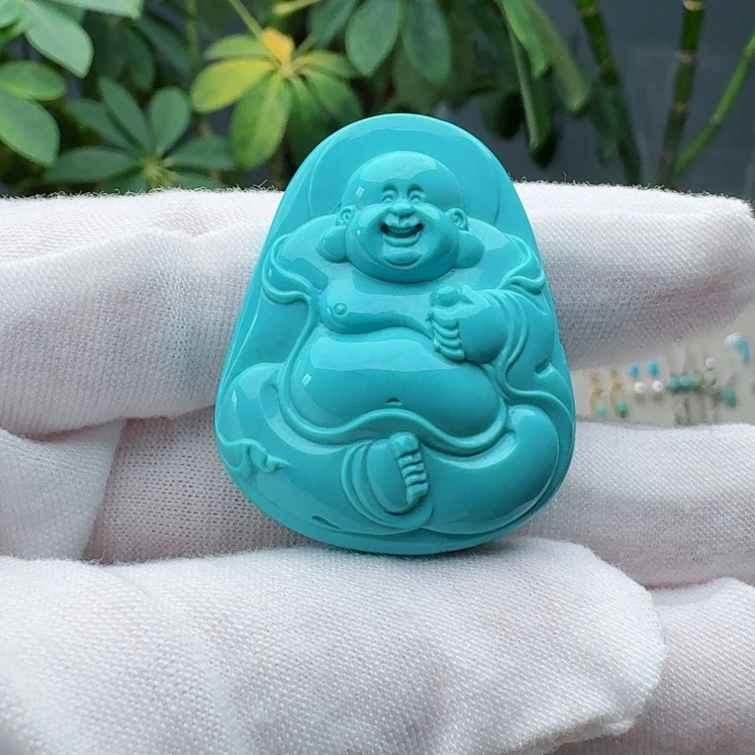 绿松石未镶嵌颈饰吊坠