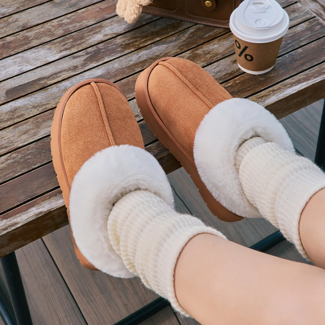 棉鞋雪地靴男冬室内家居防滑保暖情侣居家用包跟软底冬款毛拖鞋女