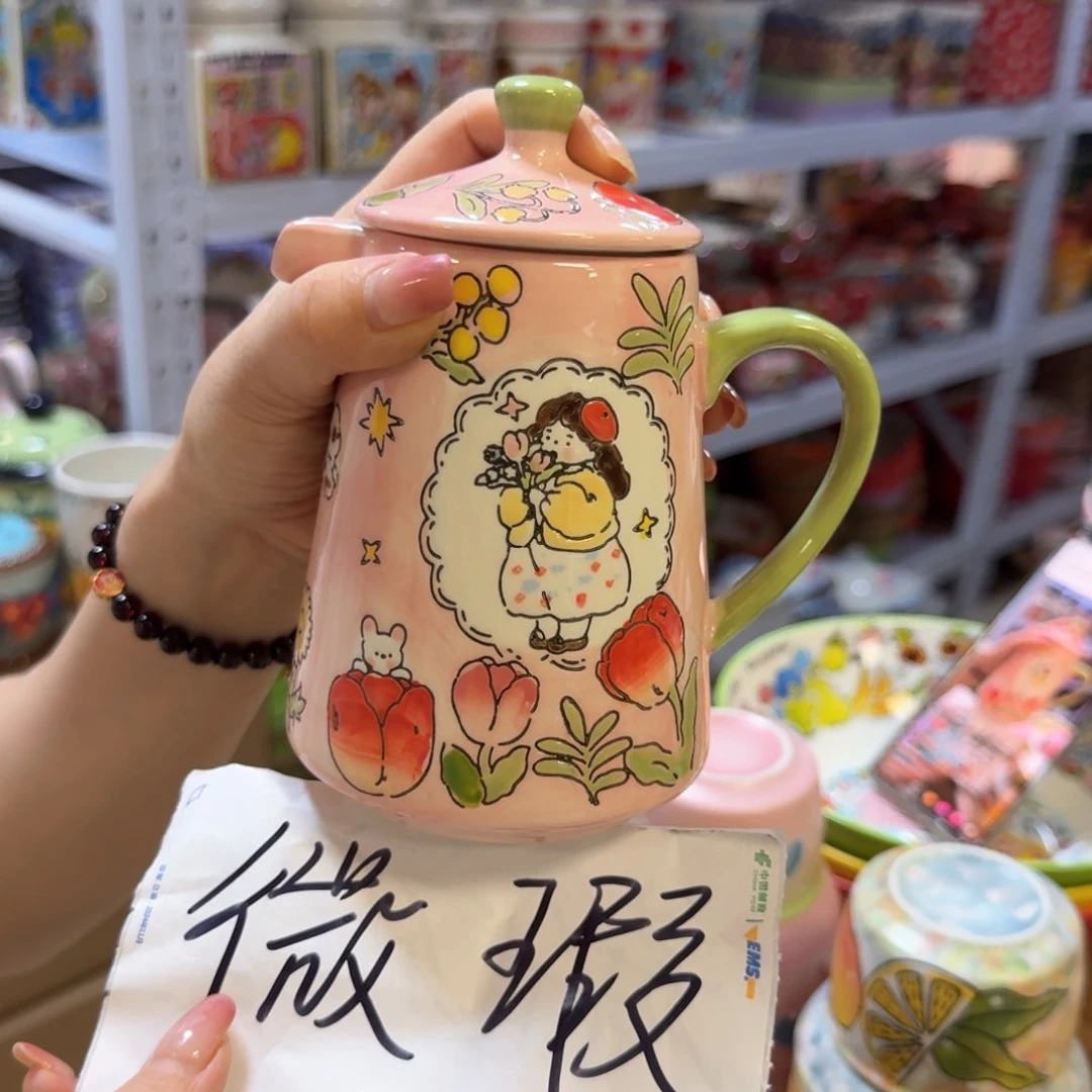 陶瓷微瑕蓝莲花男孩女孩醋壶1只