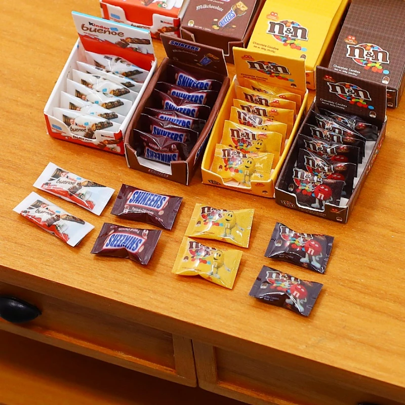 12分微缩食玩仿真迷你玩具娃娃屋盒装巧克力超市便利店过家家模型