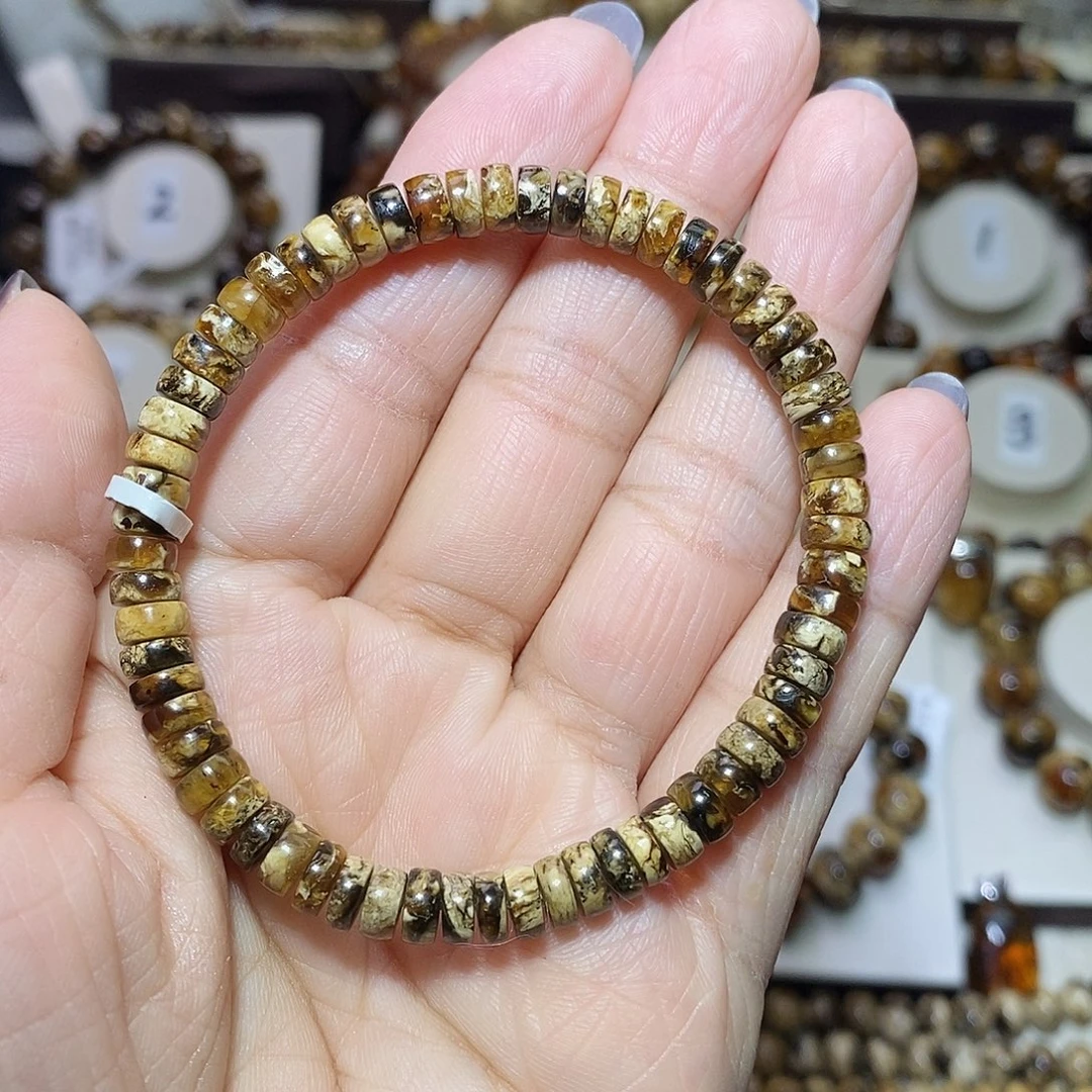 琥珀未镶嵌裸石精工直切6m