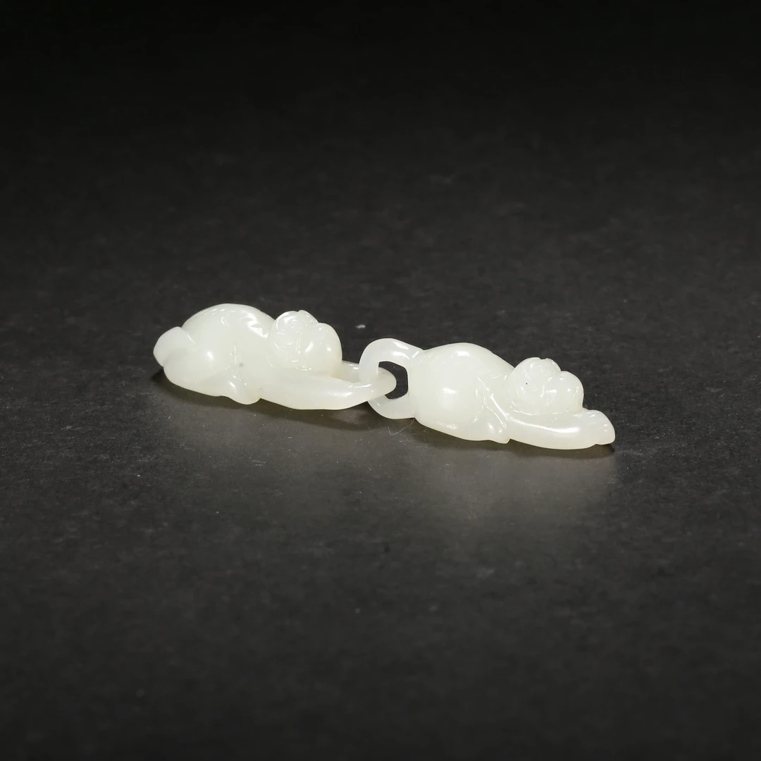 清代*辈辈猴玉坠/09JTY3119/和田玉【北京文博】