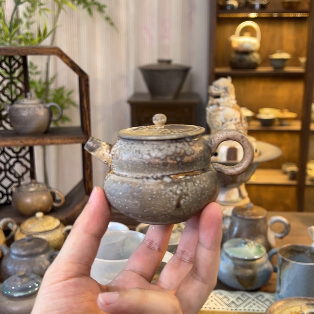 不染柴烧精品手工壶
