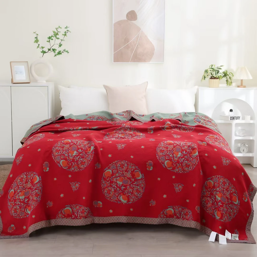 【锦衣玉帛】中式高端喜庆多功能四季通用恒温毯--{230*250}