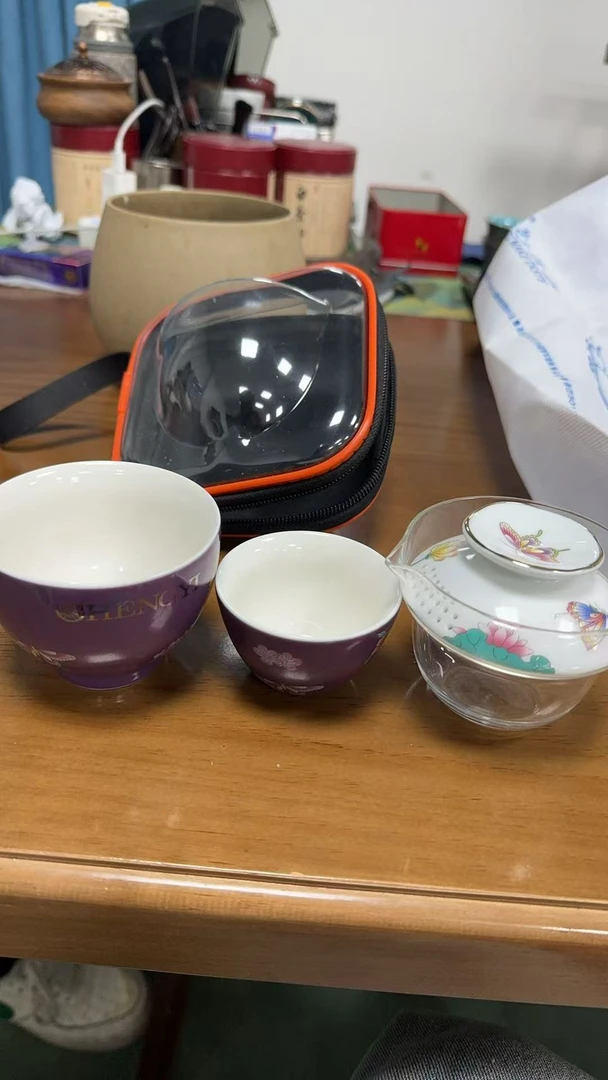 BY130-蝴蝶旅行茶具