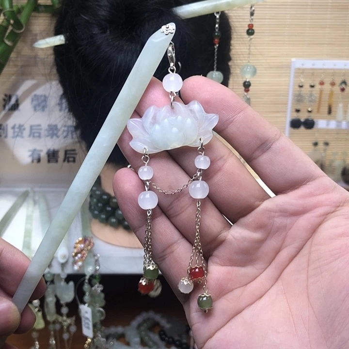 蛇纹石玉未镶嵌发簪