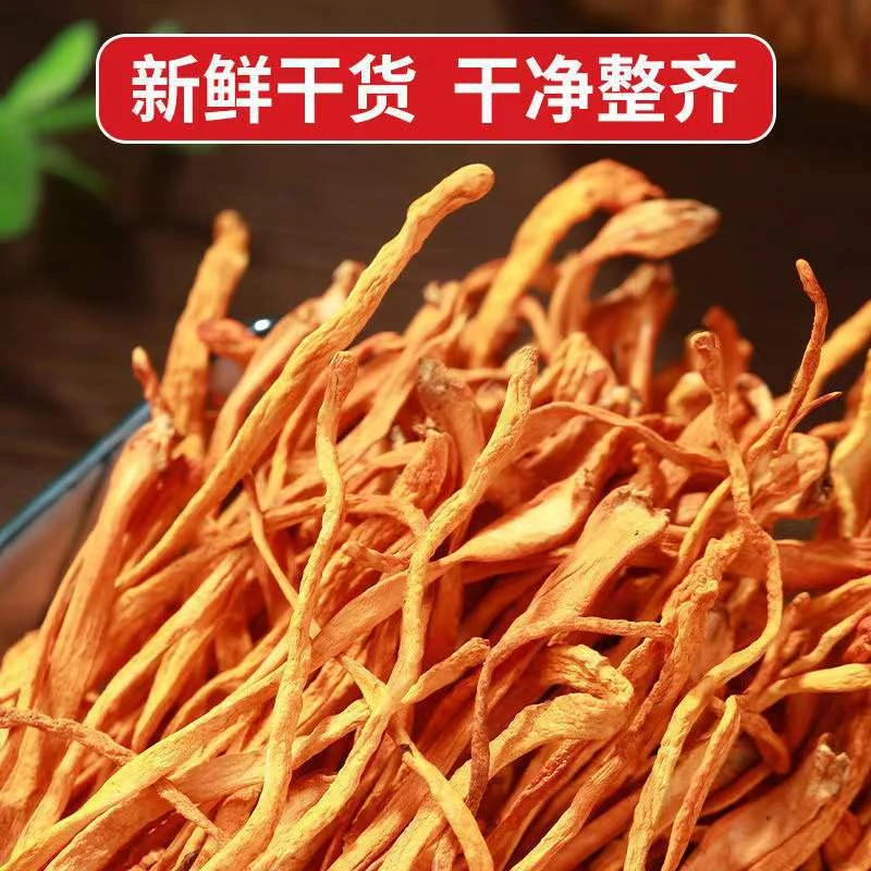【新货】虫草花干货特级孢子头菌菇补品煲汤批发蛹虫草花食用菌