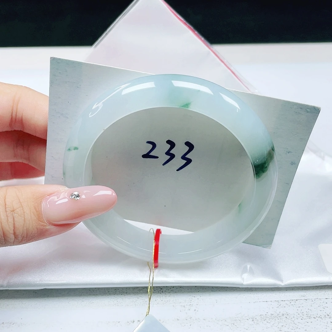 翡翠未镶嵌手镯 正圈57+