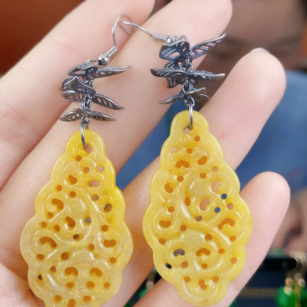 翡翠未镶嵌耳饰饰品