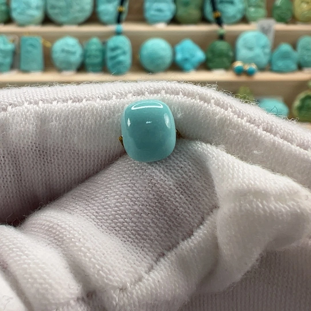 未镶嵌绿松石老型珠7.2x6.1mm