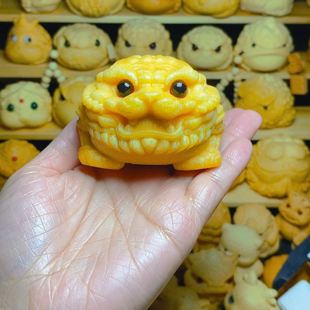 《****》竹雕金蟾《笑面虎》+油刷