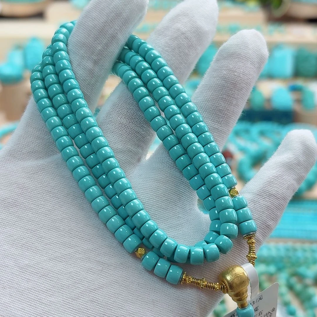 绿松石18K金镶嵌珠宝奇石