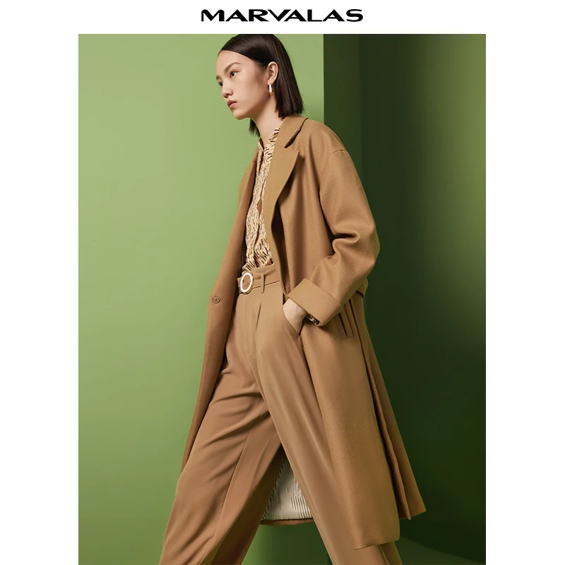 【曼德诗专柜同款】经典设计款绵羊毛大衣外套M432050