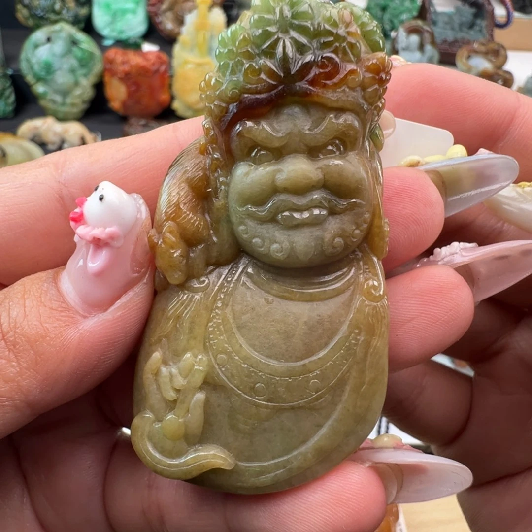 颈饰未镶嵌翡翠天然缅甸翡翠